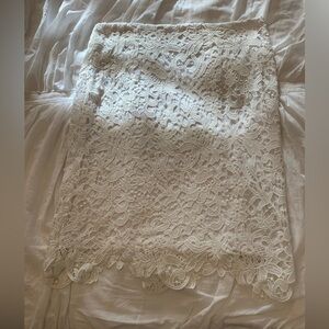Calvin Klein Cream Lace Pencil Skirt, Sz 12